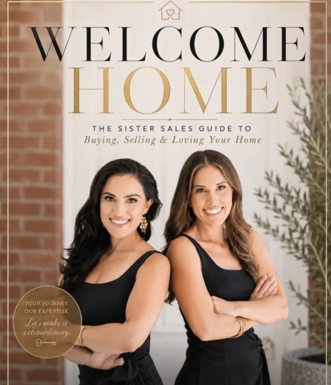 Julianna Sanchez and Cristina Nebot standing back-to-back in elegant black dresses with arms crossed, smiling